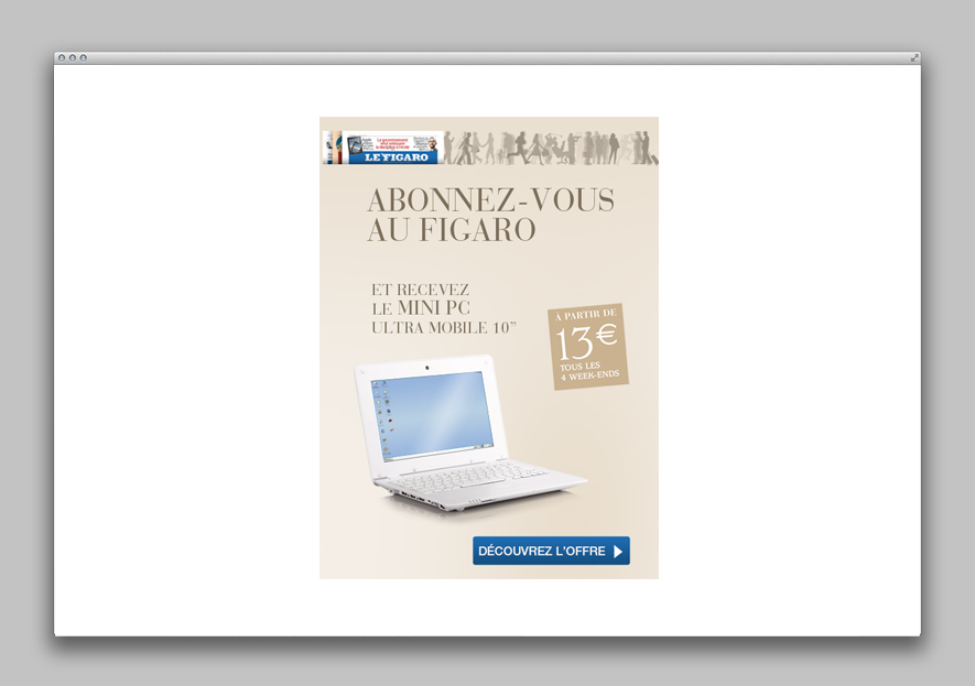 Création emailing abonnement Le Figaro 
