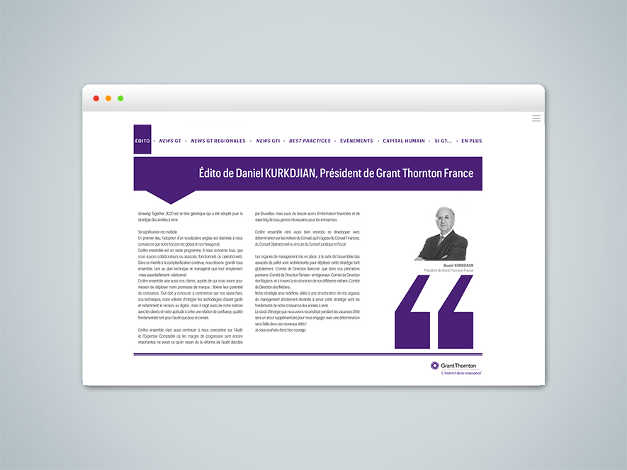 Communication interne - brochures - dépliant Grant Thornton