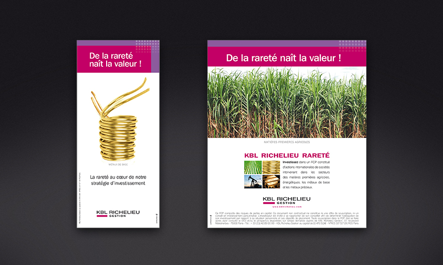 Campagne publicitaire  web et print KBL Richelieu 