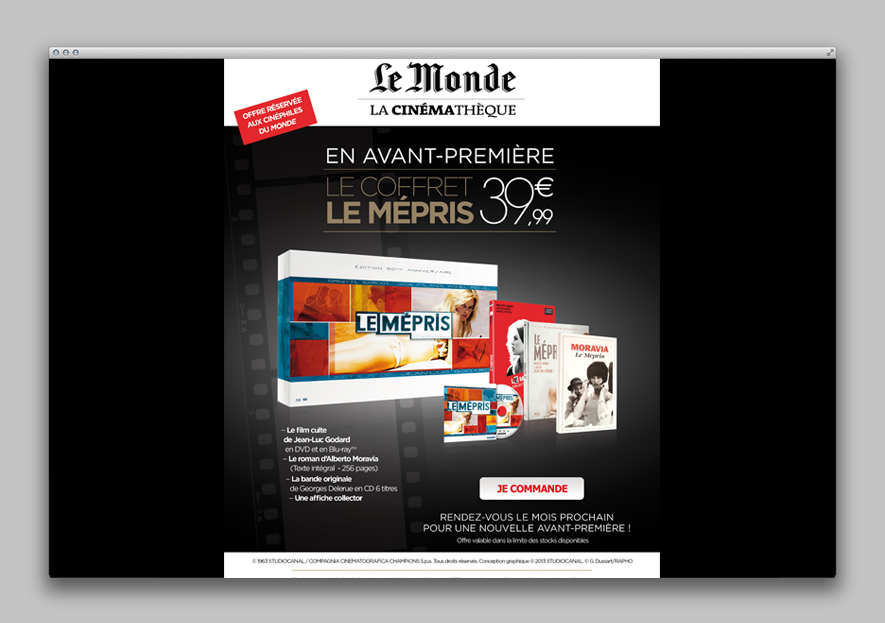 Création emailing promotionnel Le Monde