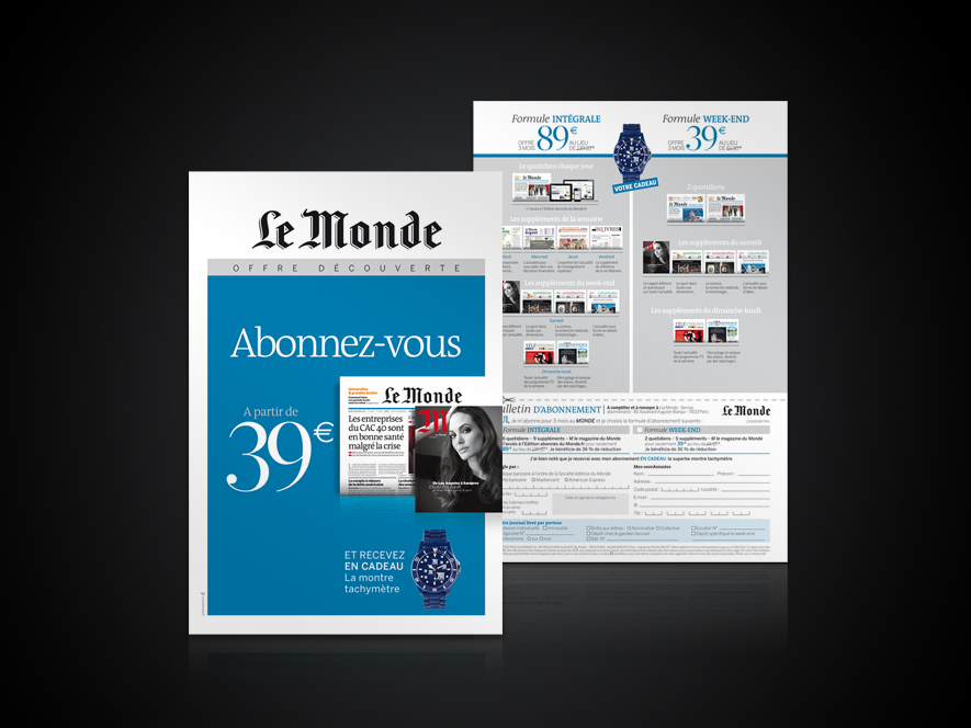 Création mailing abonnement Le Monde