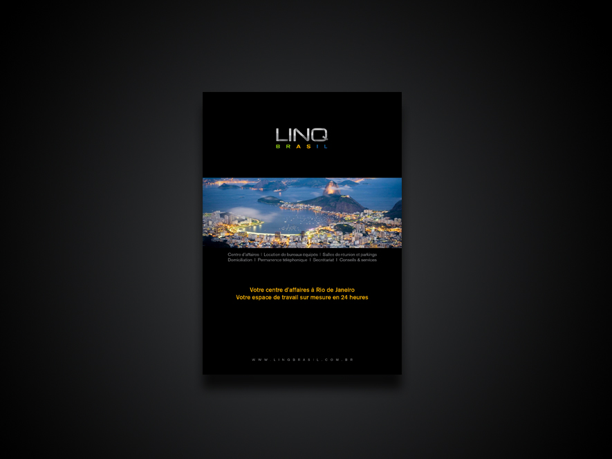 Création  Brochure institutionelle et Flip book en flash et Html - LINQ brasil - Ynfluence - agence de communication globale Paris
