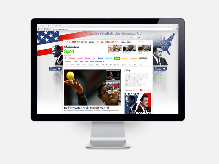 Campagne publicitaire  web, webphone et tablette Nouvel Observateur - Ynfluence - Agence de communication Globale Paris