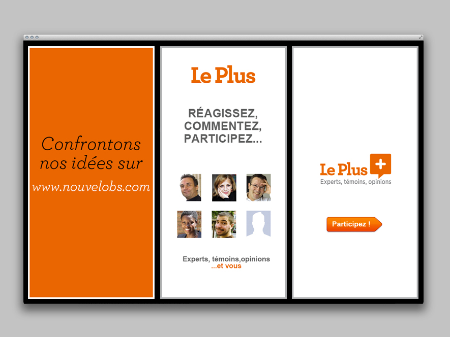 Campagne publicitaire  web, webphone et tablette Nouvel Observateur - Ynfluence - Agence de communication Globale Paris