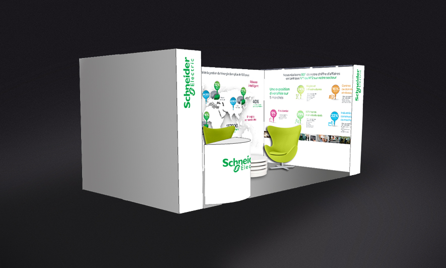 Création stand  Schneider Electric pour le salon ACTIONARIA